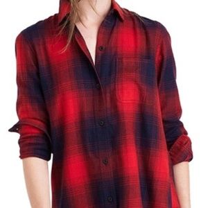 Madewell Classic Button Down Plaid Shirt Sz xs
